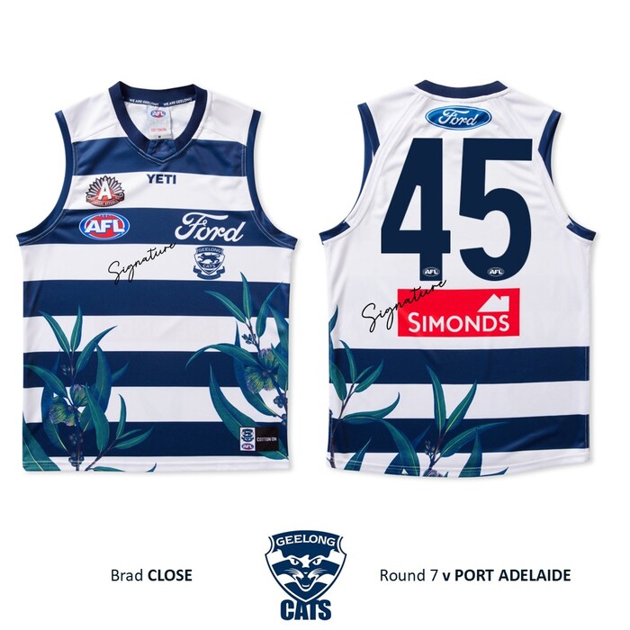 Photo of Brad Close #45 Geelong Cats 2026 Anzac Match-Worn Guernsey