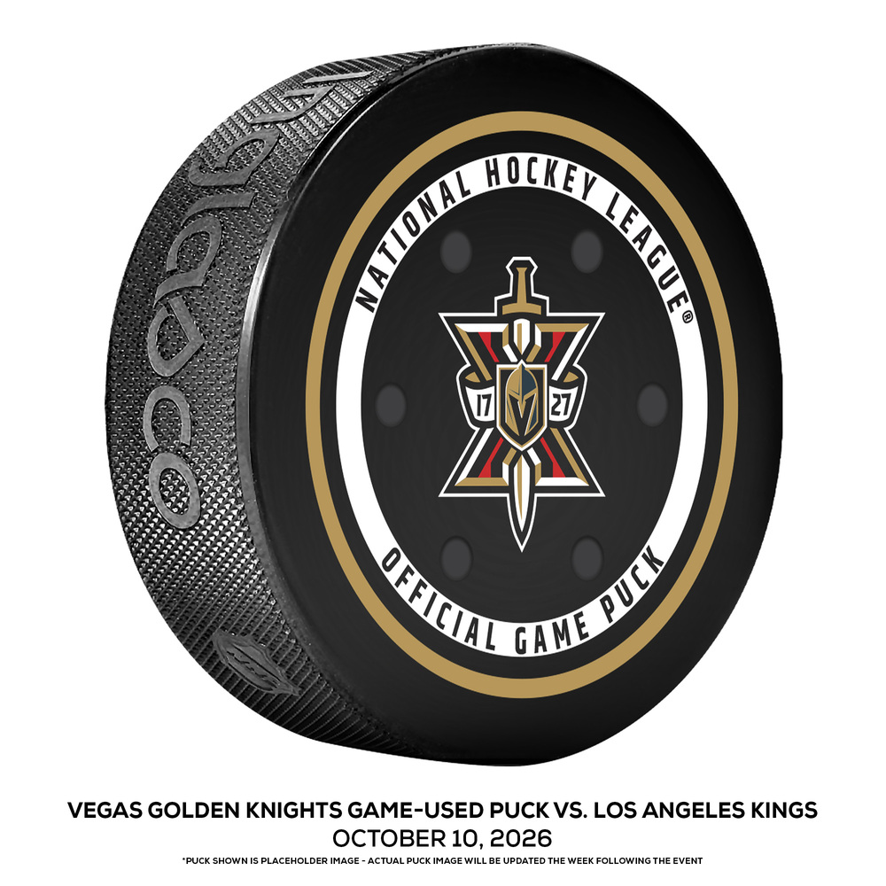 Vegas Golden Knights Game-Used Puck vs. Los Angeles Kings on October 10, 2026