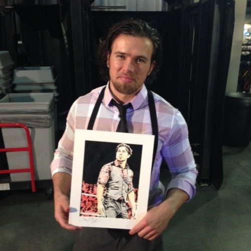 Brad Maddox Signed Painting by Rob Schamberger