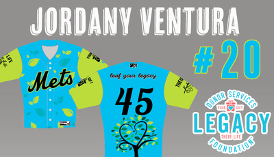 Donate Life Jersey #20 Jordany Ventura