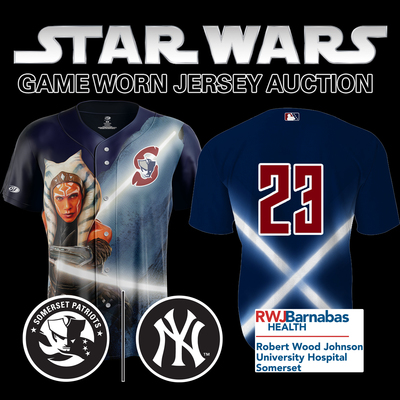 Pitcher Ben Shields #23, Size 48 Game-Worn and signed Star Wars Jersey