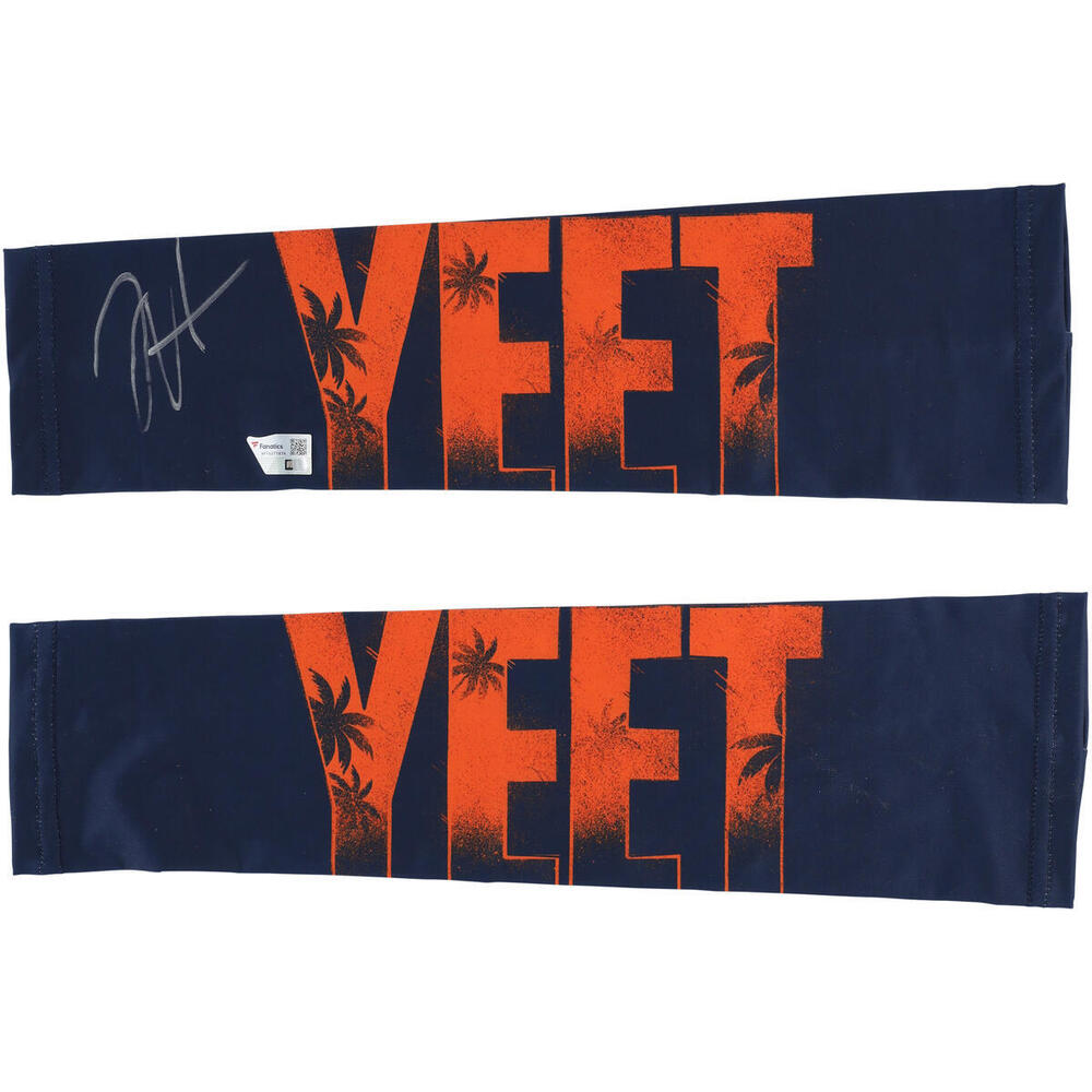 Jey Uso WWE Autographed Navy Yeet Replica Arm Sleeves with 