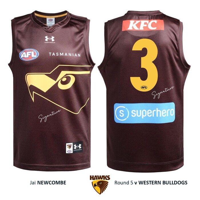 Photo of Jai Newcombe #3 Hawthorn 2026 Gather Round Guernsey