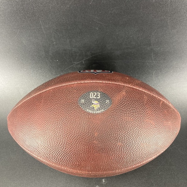 NFL - Vikings Game Used Football (12/14/2025) Numbered 023 Next Gen Stat...