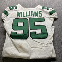 Crucial Catch - Jets Quinnen Williams Game Worn Jersey (10/10/21) Size 44