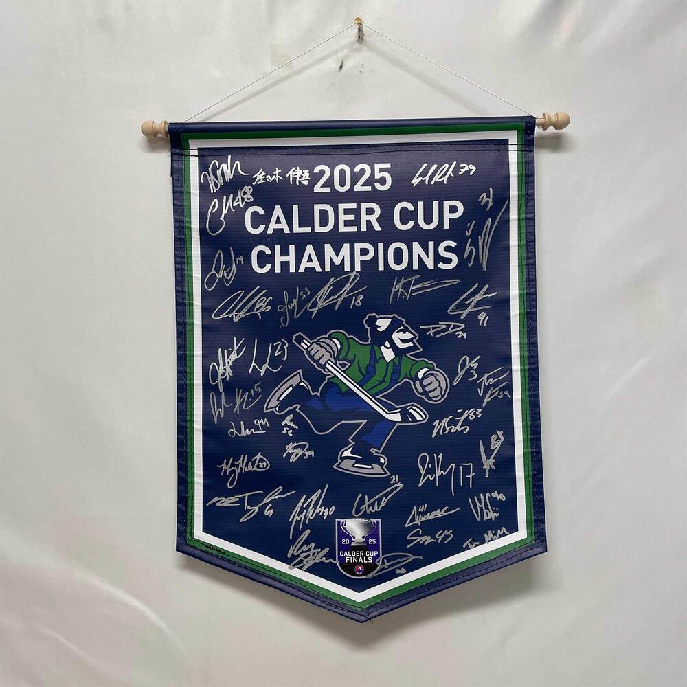 2025 Calder Cup Champions Abbotsford Canucks Team-Signed Banner