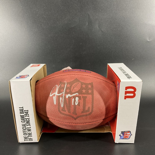 NFL - Vikings Justin Jefferson Signed Authentic Football with Pro Bowl G...