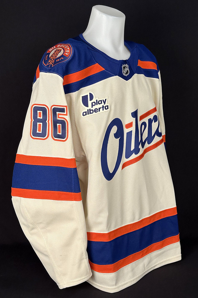 #86 David Tomasek - 2025-26 Edmonton Oilers Alternate Set #1 Game Worn Jersey - Worn For 1 Game - Oct 28th vs Utah