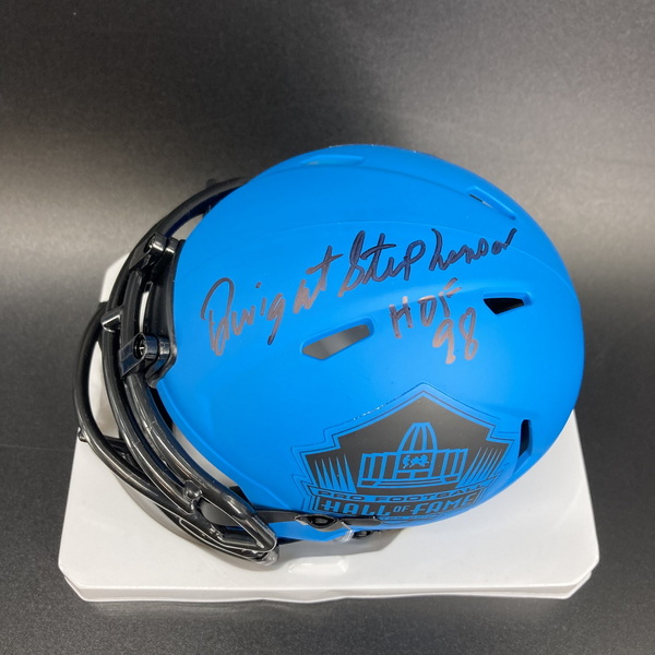 HOF - Dolphins Dwight Stephenson Signed HOF Rave Mini Helmet