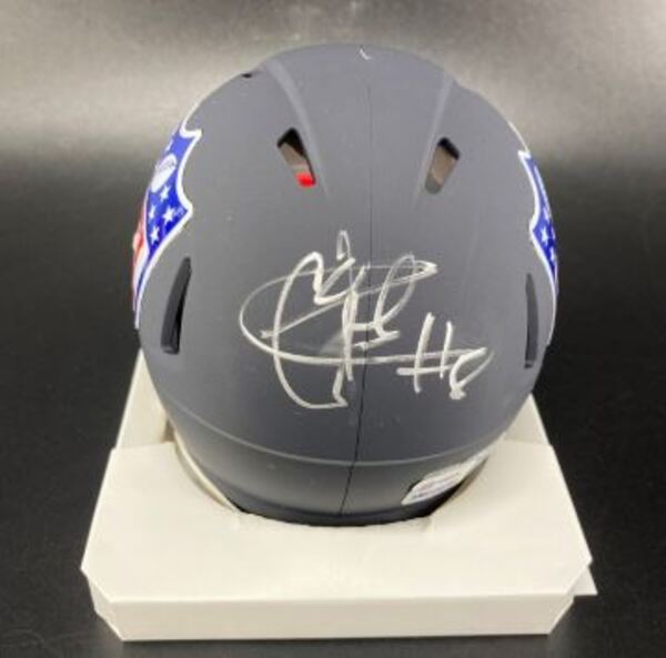 NFL - Giants Colton Hood Signed NFL Shield Mini Helmet