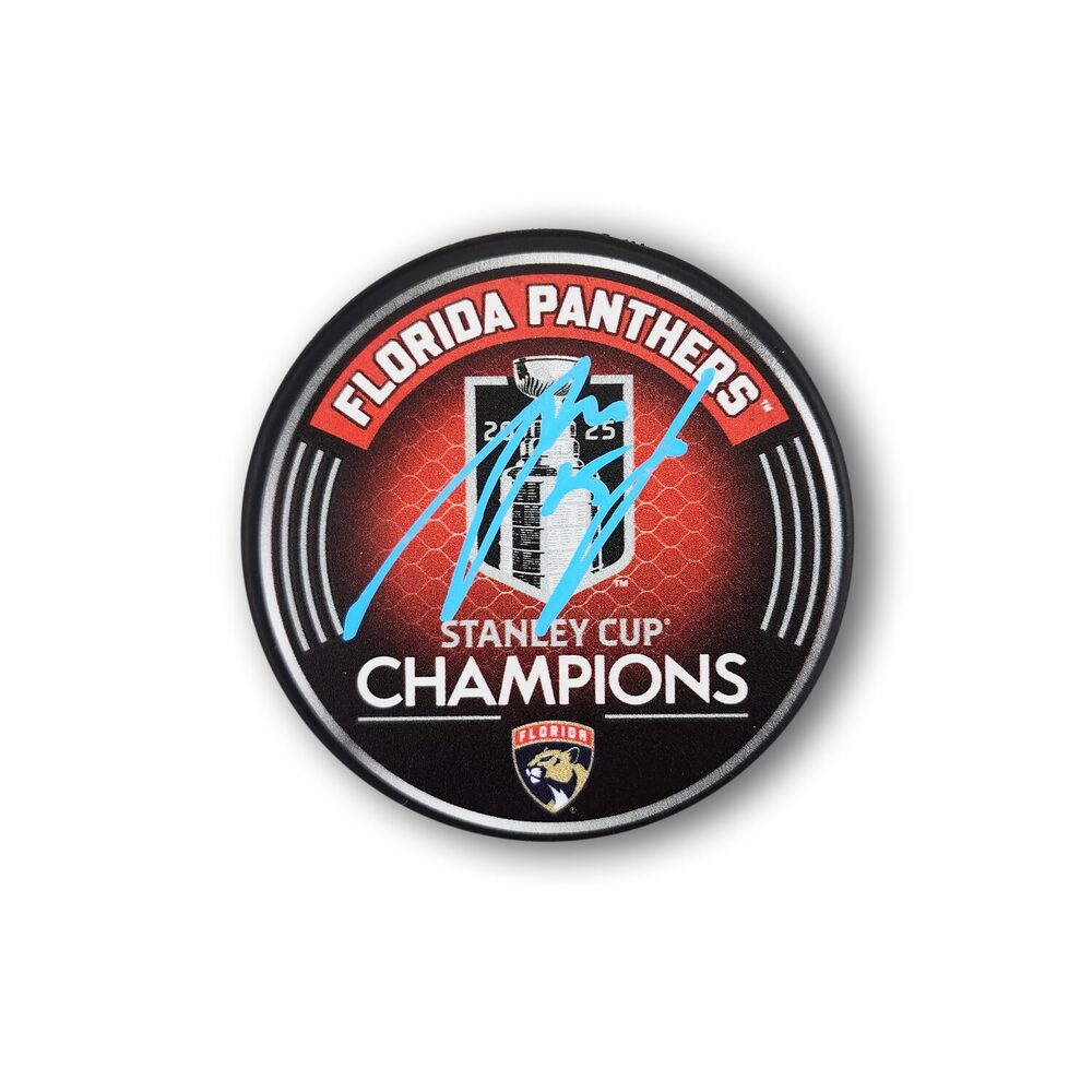 Anton Lundell Autographed Florida Panthers 2025 Stanley Cup Hockey Puck