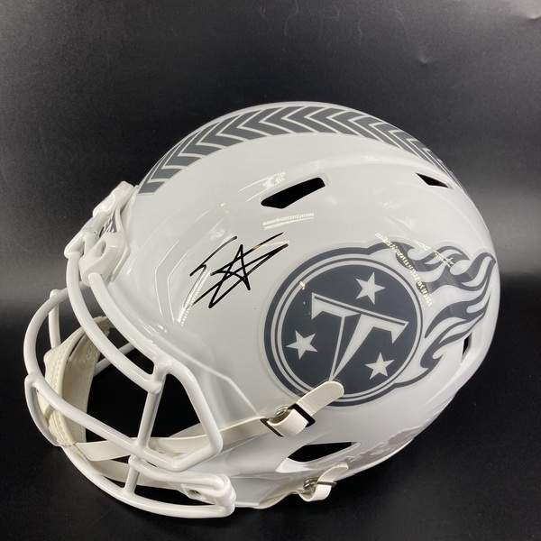 NFL - Titans Elic Ayomanor Signed STS Replica Speed Helmet