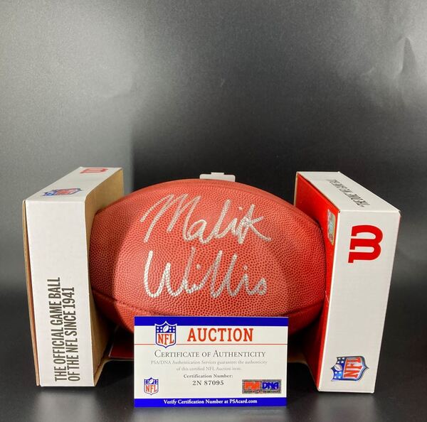 NFL - Packers Malik Willis Signed Authentic Football