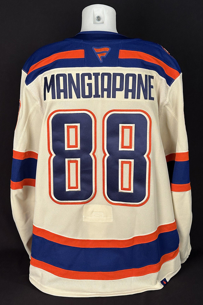 #88 Andrew Mangiapane - 2025-26 Edmonton Oilers Alternate Set #1 Game Worn Jersey - Worn For 2 Games - Oct 28th vs Utah & Dec 4th vs Seattle