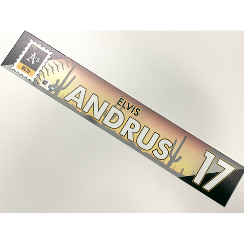 Game-Used 2021 Spring Training Locker Nameplate - Elvis Andrus
