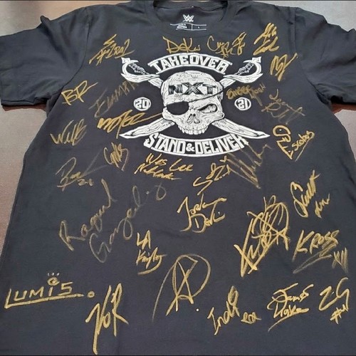 SIGNED NXT TakeOver Stand & Deliver Black Logo Tee