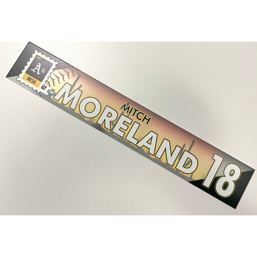 Game-Used 2021 Spring Training Locker Nameplate - Mitch Moreland
