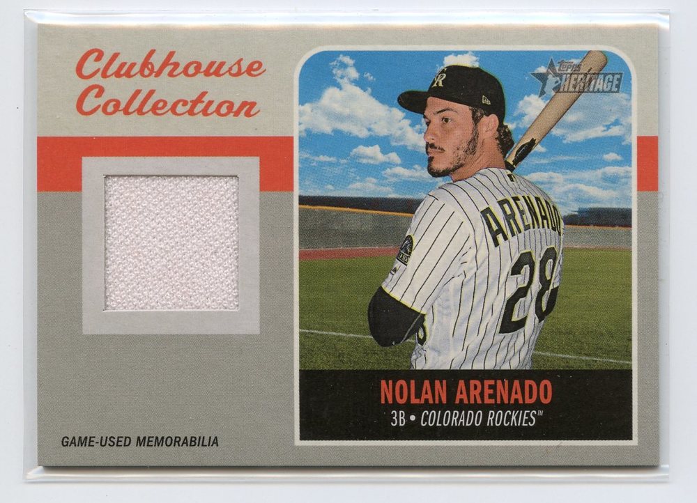 2019 Topps Heritage Clubhouse Collection Relics #CCRNA Nolan Arenado