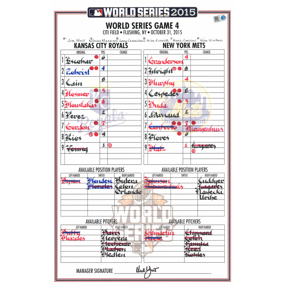 メーカー直売 - 人気ランキング Lineup Used Game Series World 2015 Card Royals City Kansas - その他