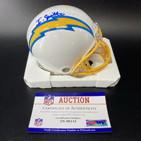 NFL - Chargers Isaiah Spiller signed Chargers Mini Helmet