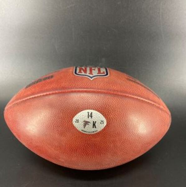 Crucial Catch - Falcons Game Used Football 2025 Season Indivdually Numbe...