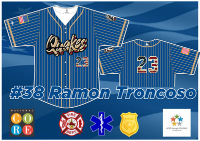 2025 First Responders Jersey Pitching Coach #38 Ramon Troncoso - Size 44