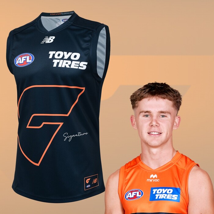 Photo of Thomas Harvey #1 GWS GIANTS 2025 Never Surrender Player Guernsey Guernsey