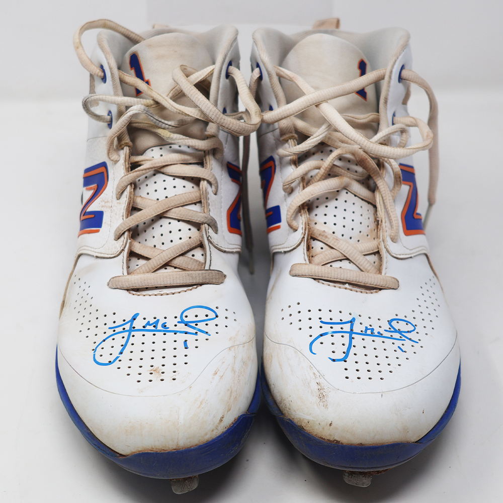 Jeff McNeil ゲーム実使用サイン入りシューズ　MLB Jeff McNeil - Autographed Game-Used Cleats - Hits 12th Home Run of