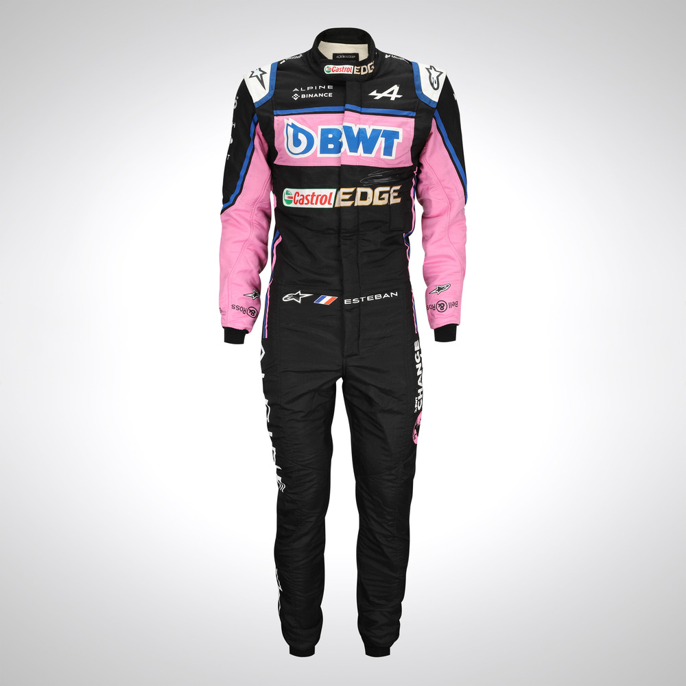 Esteban Ocon 2022 Signed Race Used Race Suit British GP F1 Authentics