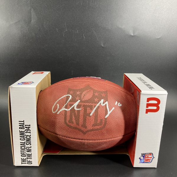 NFL - Patriots Drake Maye Signed Authentic Football Pro Bowl Logo