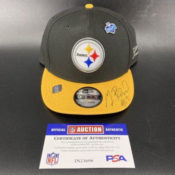 NFL - Steelers Germie Bernard Signed Hat With 2026 Draft Pin