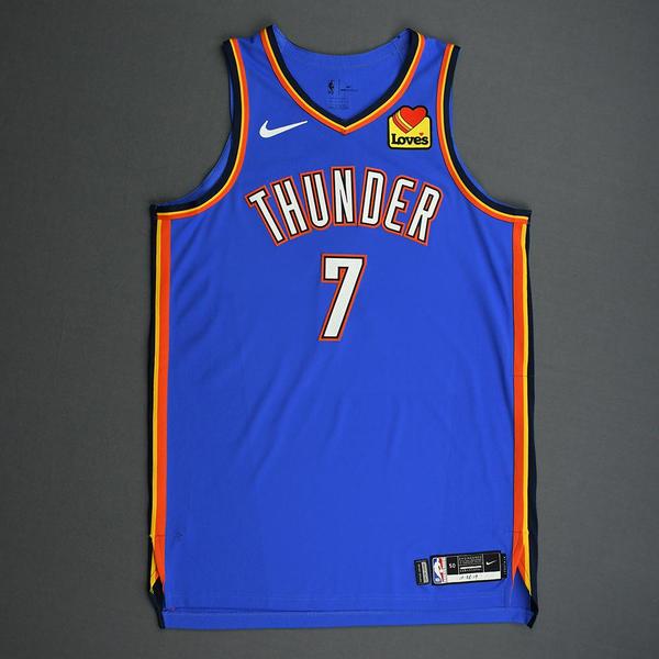 Image of Darius Bazley - Oklahoma City Thunder - Game-Worn Icon Edition Jersey - 23rd Overall 2019 NBA Draft Pick - 2019-20 Season
