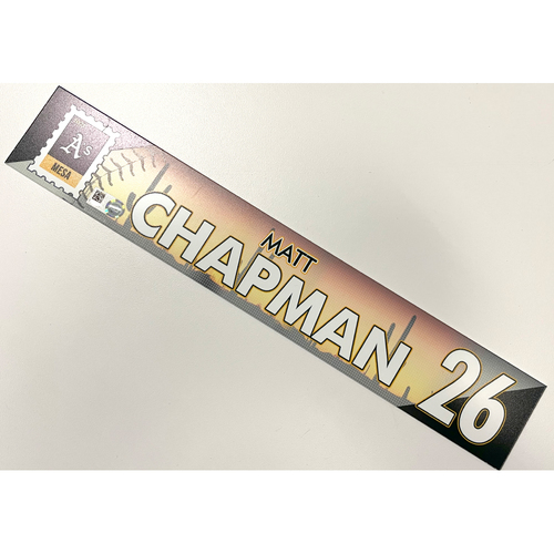 Game-Used 2021 Spring Training Locker Nameplate - Matt Chapman
