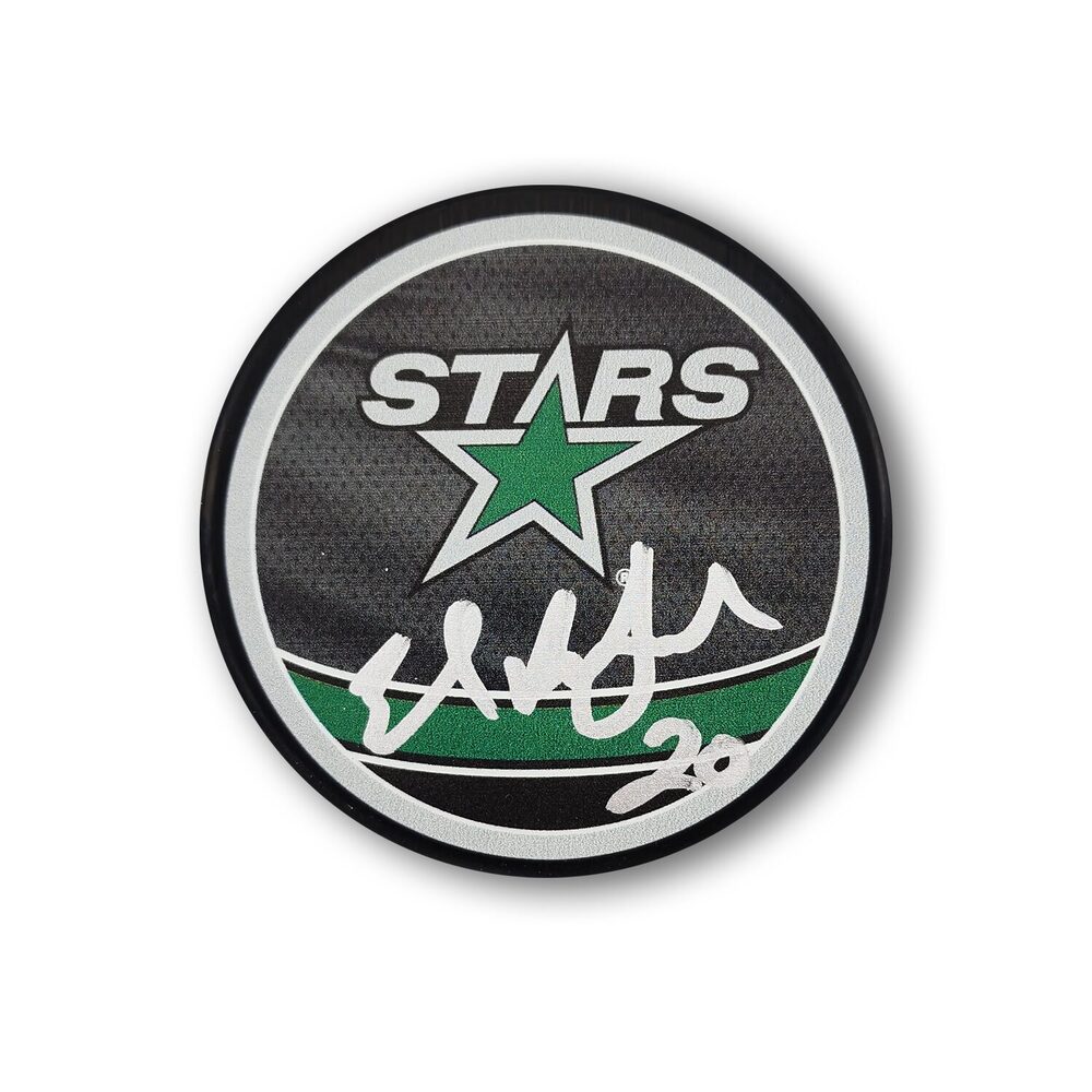 Ed Belfour Autographed Dallas Stars Reverse Retro Hockey Puck