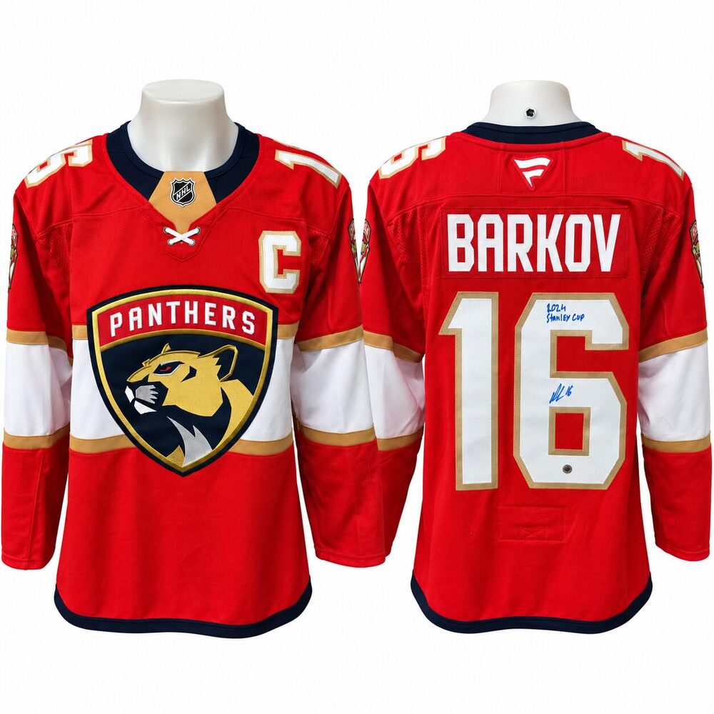 Aleksander Barkov Autographed Florida Panthers Home Fanatics Premium Jersey Inscribed