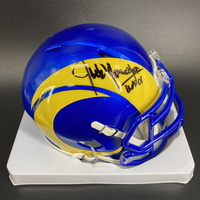 HOF - Rams Jack Youngblood Signed Mini Helmet with HOF 01 Inscription