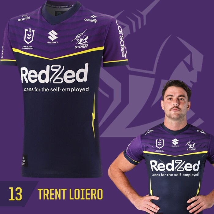 Trent Loiero #13 Melbourne Storm 2025 Player-Issue Grand Final Jersey