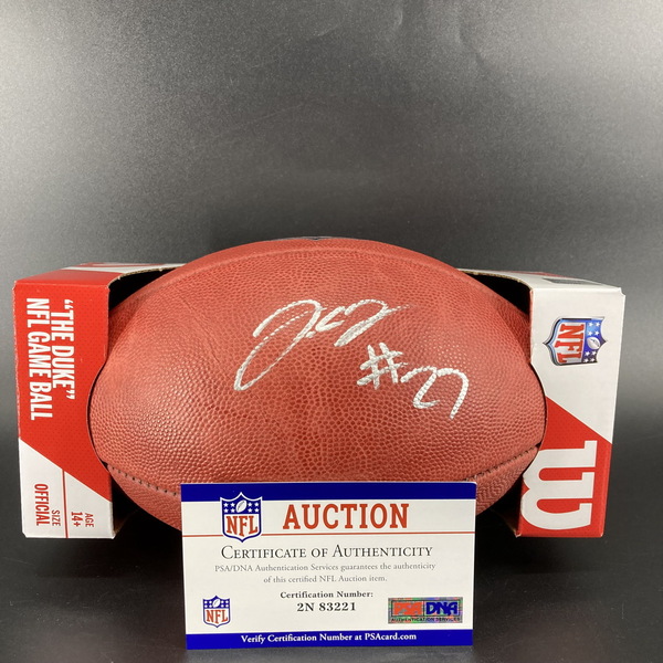 NFL - Patriots JC Jackson Signed Authentic Football