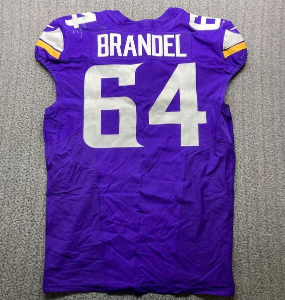London Games - Vikings Blake Brandel Game Used Jersey (10/6/2024) Size 4...