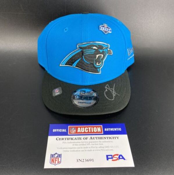 NFL - Panthers Chris Brazzell II Signed Hat With 2026 Draft Pin