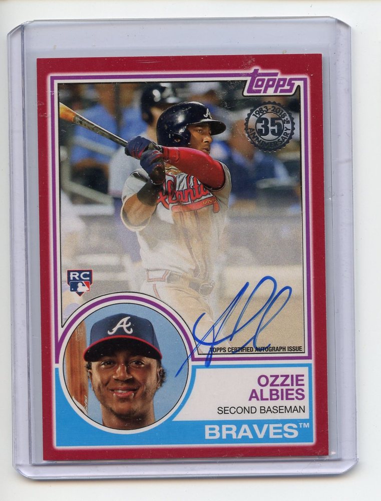2018 Topps '83 Topps Autographs Red #83AOAL Ozzie Albies 24/25