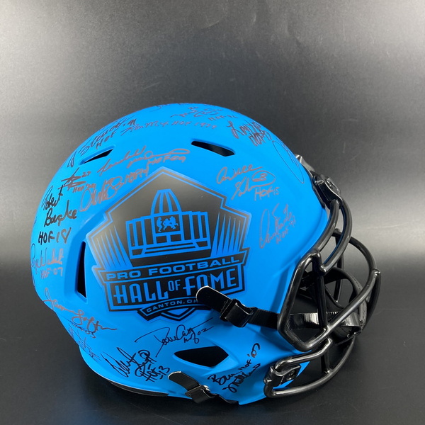 HOF - Multi Signed Replica Rave Speed Helmet Signed by Eric Allen, Isaac...
