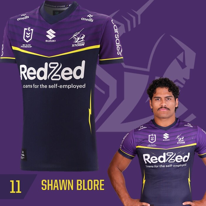 Shawn Blore #11 Melbourne Storm 2025 Player-Issue Grand Final Jersey