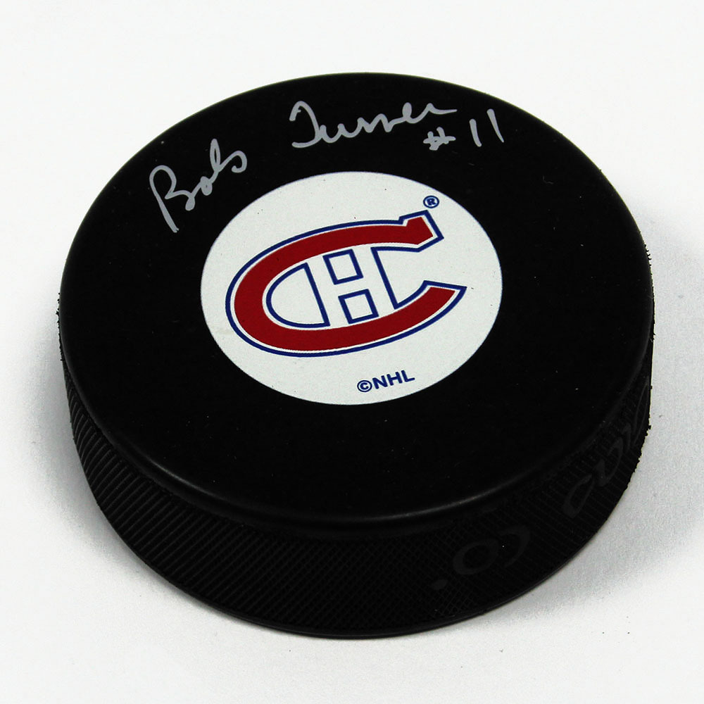 Bob Turner Autographed Montreal Canadiens Hockey Puck