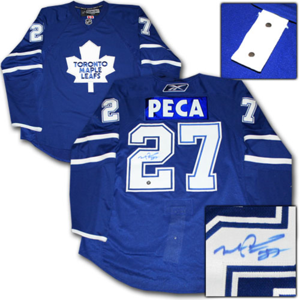 Mike Peca Autographed Toronto Maple Leafs Authentic Pro Jersey