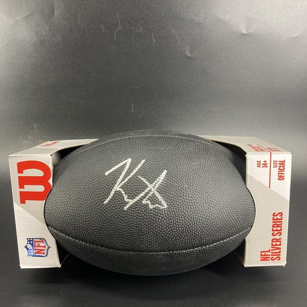 NFL - Patriots Kyle Williams Signed Black Composite Silver Series Football