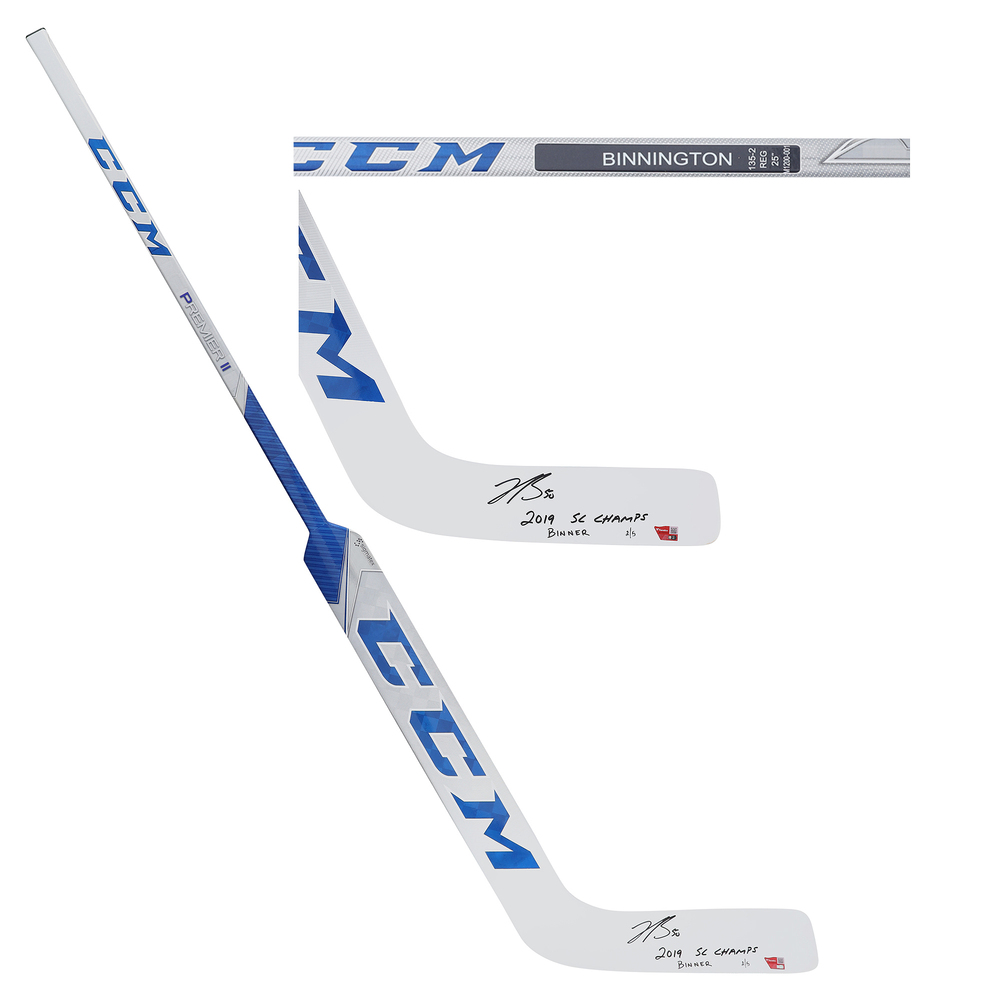 Jordan Binnington St. Louis Blues Autographed CCM Game-Model Stick with Multiple Inscriptions - Limited Edition of 5