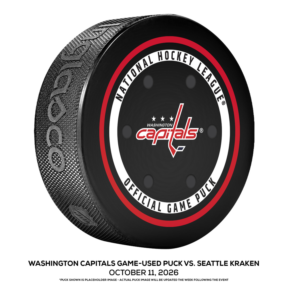 Washington Capitals Game-Used Puck vs. Seattle Kraken on October 11, 2026