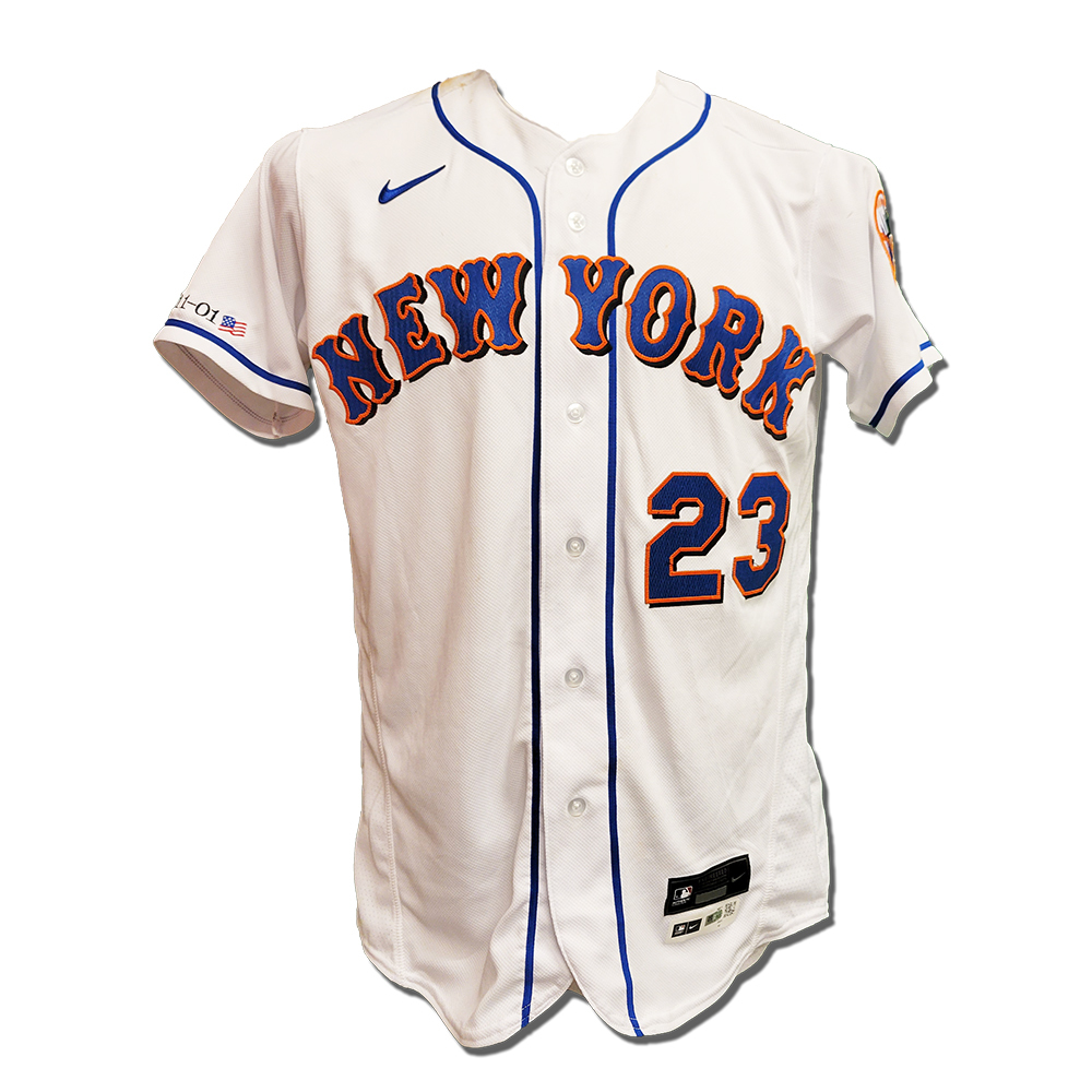 Javier Baez #23 - Game Used White Commemorative Jersey with