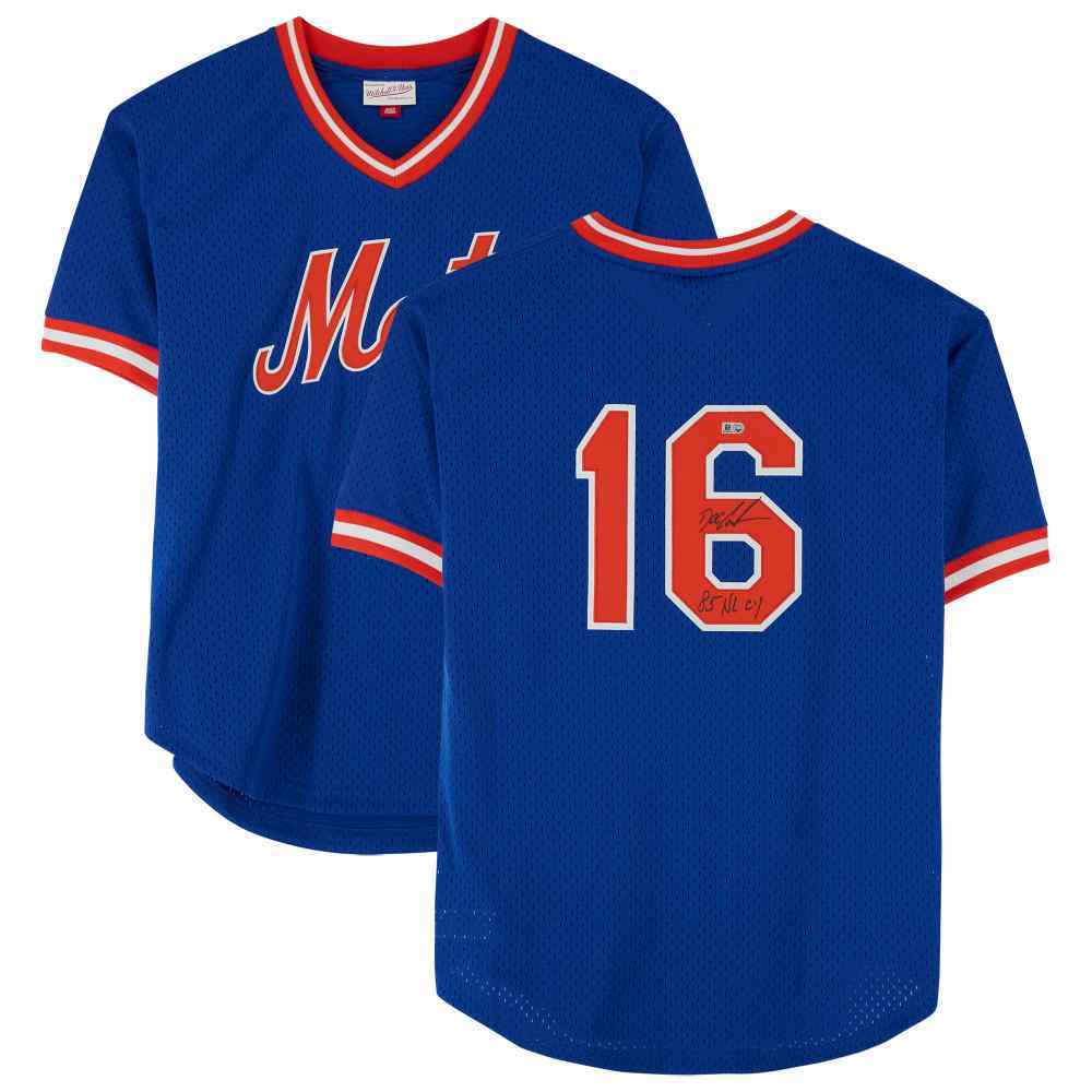 Dwight Gooden New York Mets Autographed Blue Mitchell & Ness